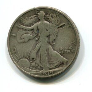 1939D USA Walking Liberty Half Dollar Coin (l4)
